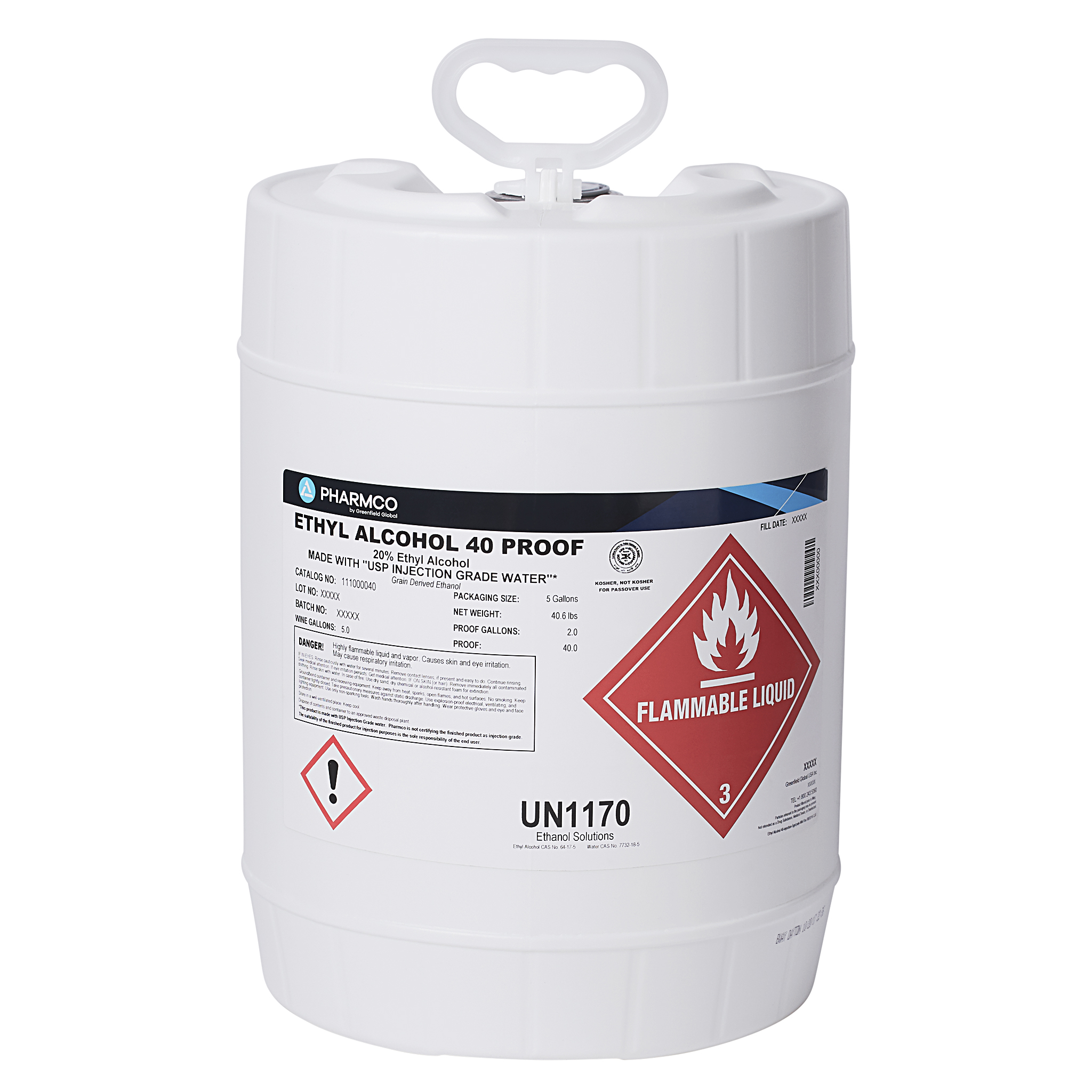 Ethanol Proof Wfi Gal Pail