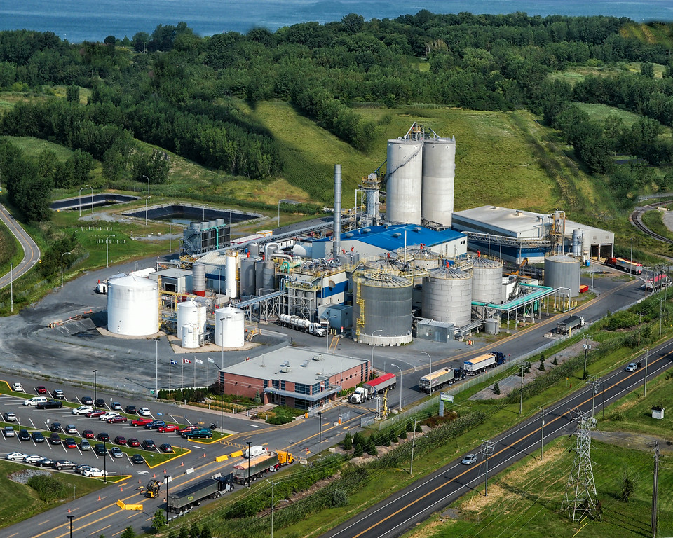 Ariel photo of Greenfield's Varennes, Quebec plant
